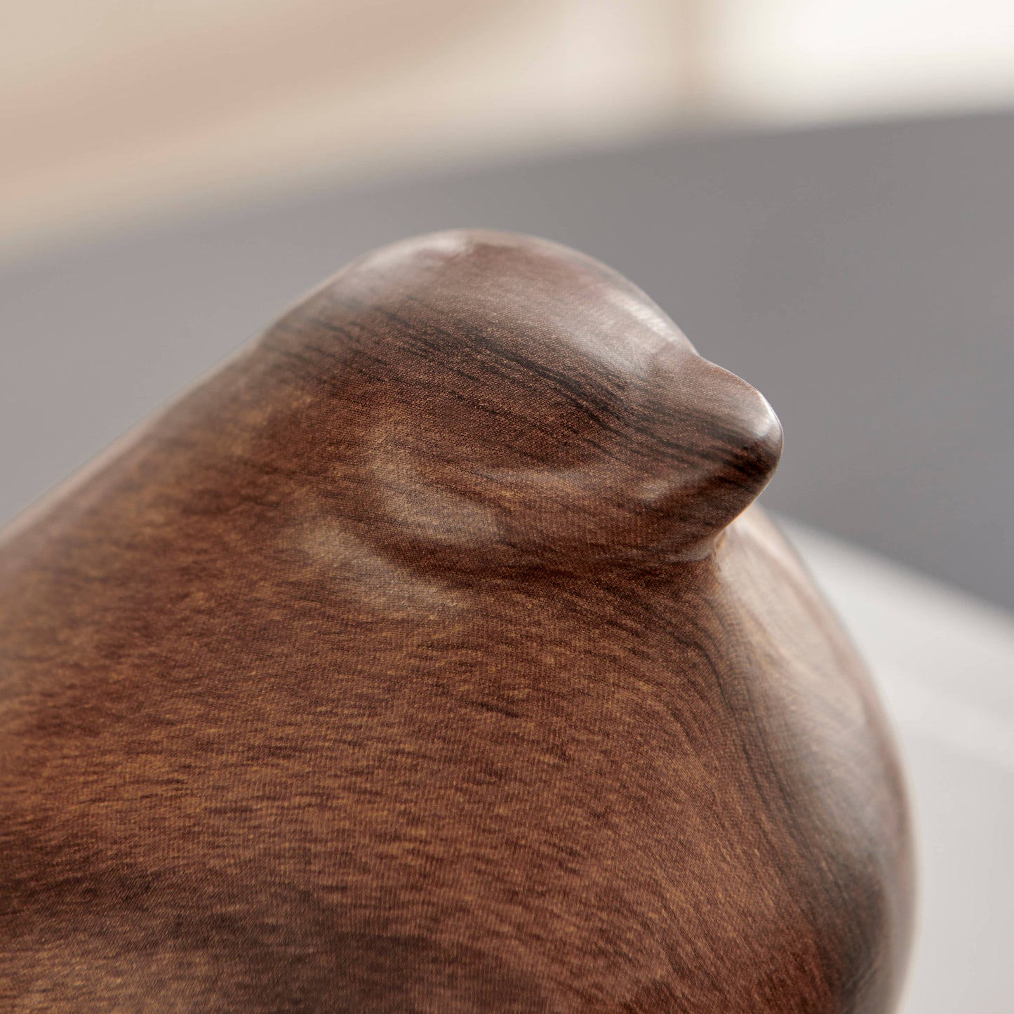 Sanger Set of 2 Walnut Finish Tabletop Bird Sculptures