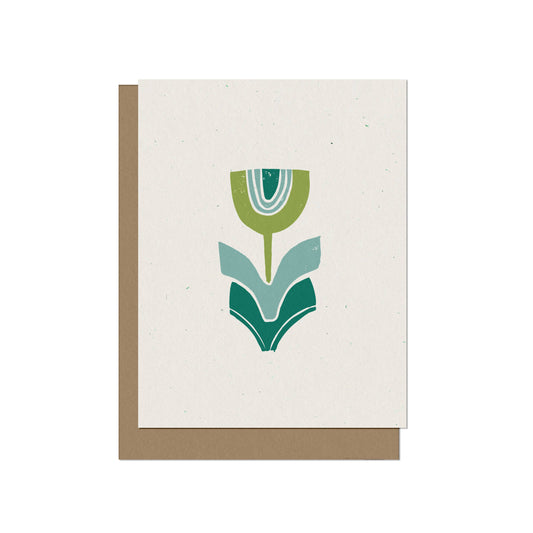 Abstract Tulip Blank Card