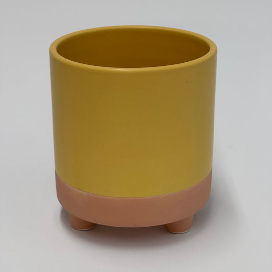 Medium Pot - Pink and Yellow