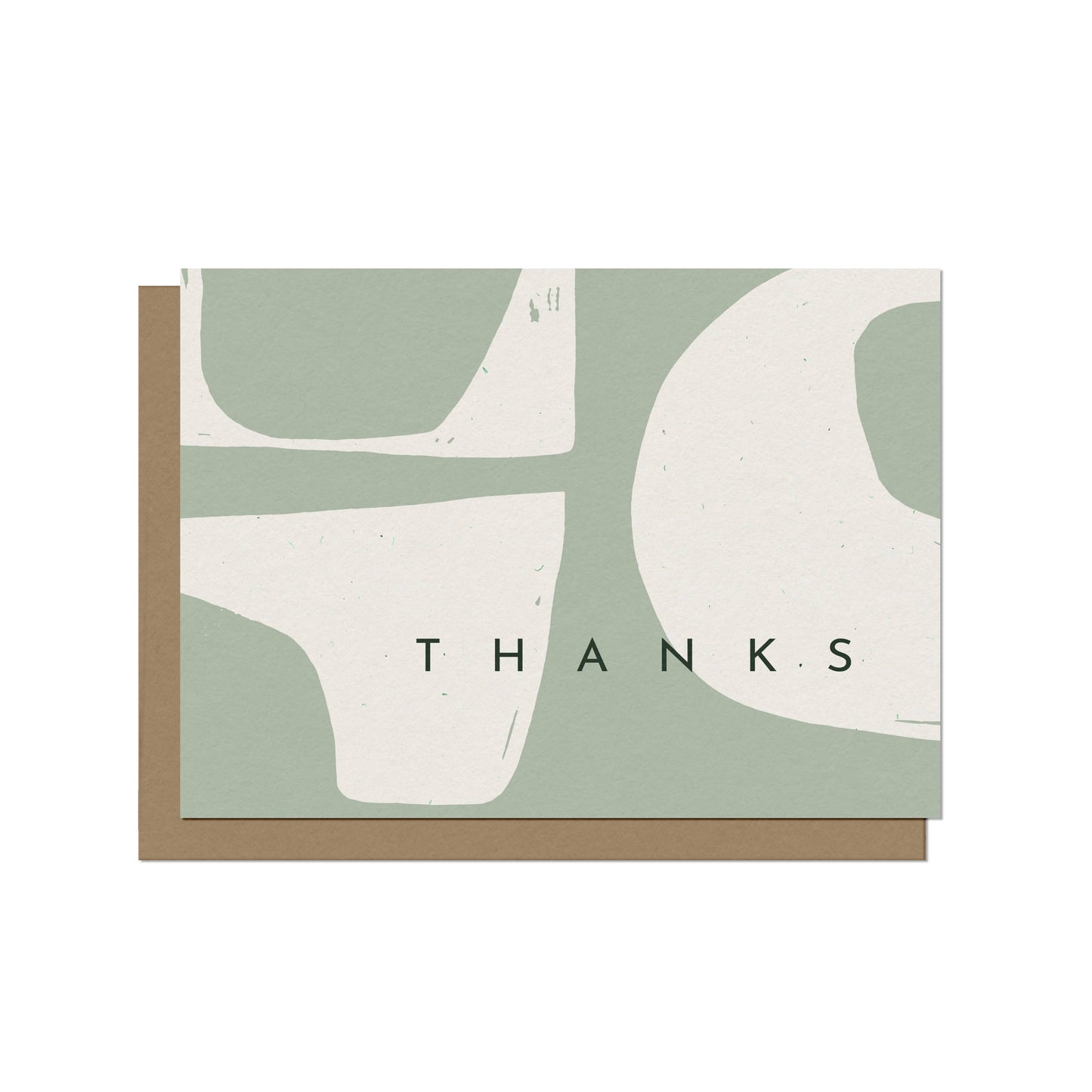 Thanks Modern Composition - Blank Greeting Card